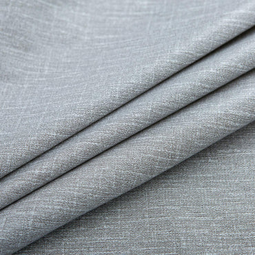 NLMUVW Round Vinyl Tablecloth with Elastic Edge Flannel Backing, Fitted PVC Table Cloth Waterproof Wipe Clean Table Cover for Picnic Party Outdoor, Light Grey, 40"- 44"