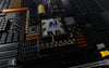 a close up of a computer motherboard with many components