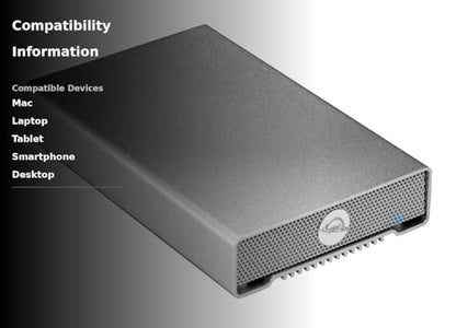 OWC 1TB 5400RPM HDD Mercury Elite Pro Mini USB C Bus-Powered External Storage