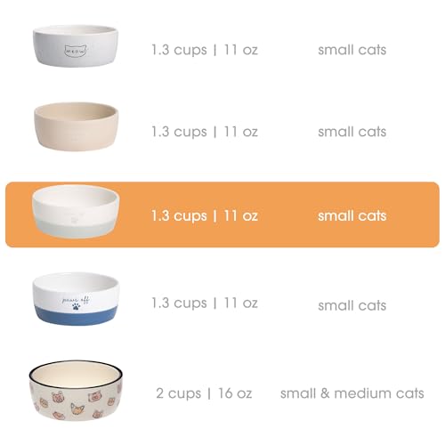 Birnenförmige Keramikschüssel, Fassungsvermögen: 2 Tassen, niedliches, schnurrbartfreundliches Geschirr mit Katzenmotiv, rutschfest, mikrowellen- und spülmaschinengeeignet, klein/mittel 