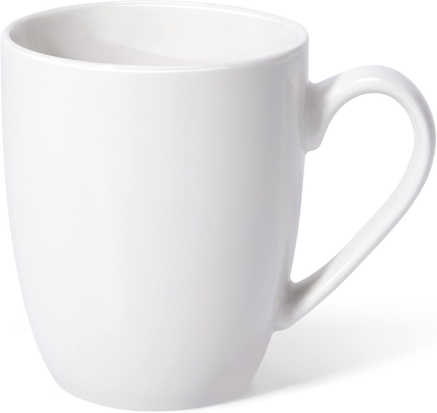 Urbanstrive 16 oz Großer Kaffeebecher mit Henkel, Teetasse, originelle Kaffeetasse, Geschenkidee für Männer und Frauen, Büroarbeit, Weiß (Weiß) 