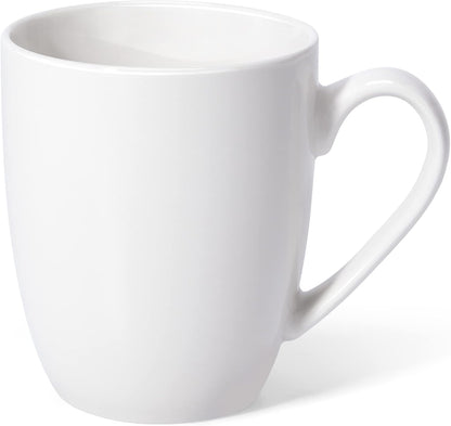 Urbanstrive 16 oz Großer Kaffeebecher mit Henkel, Teetasse, originelle Kaffeetasse, Geschenkidee für Männer und Frauen, Büroarbeit, Weiß (Weiß) 