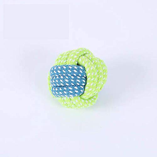 Sunglow Dog Toy Interactive Chewing Rope Ball Toys Natural Cotton Washable Durable Tug of War for Small Medium Dogs Puppies Training Playing Teeth Cleaning (Drop Ball)