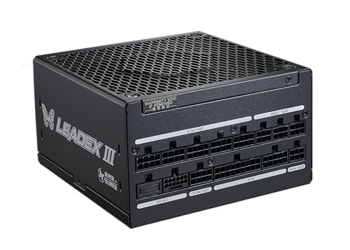 Super Flower Leadex III ATX 3.1 1000W, Cybenetics Platinum, 80+ Gold, 10 Years Warranty, ECO Semi-Fanless Mode, FDB Fan with Copper Shaft, Full Modular Power Supply, SF-1000F14GE, Black