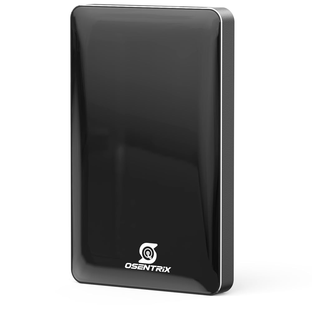 OSENTRiX O1-BK 1TB USB 3.0 Pocket-Size Portable External Hard Drive (for Windows, MacOS, Xbox, PS)
