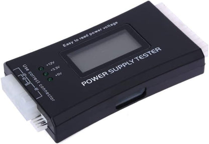 PC Power Supply Diagnostic LCD Computer Testing Device Computer 20/24 4/6/8 Pin Supply Tester for SATA, IDE, HDD, ATX, ITX, Byi Plug