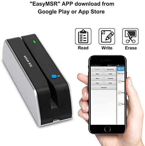 Bluetooth VIP Card Swiper Reader Writer Encoder Hico 3 Tracks USB and Bluetooth