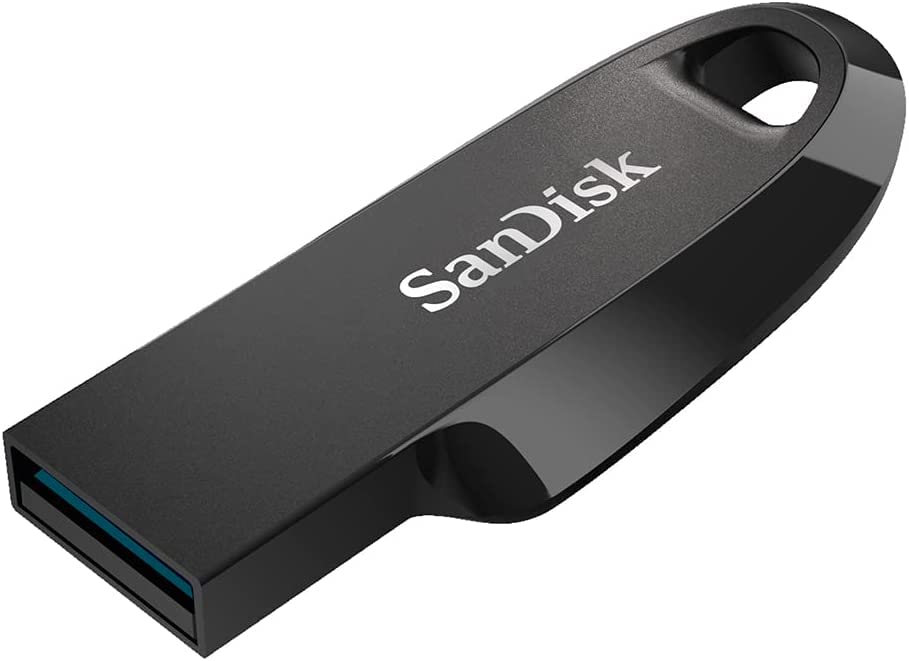 SanDisk 64GB Ultra Curve USB 3.2 Gen 1 Flash Drive - SDCZ550-064G-G46 - Bundle with (1) Everything But Stromboli Lanyard