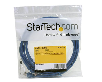 StarTech.com Cat5e Ethernet-Kabel 3 m – Blau – Patchkabel – Knickfreies Cat5e-Kabel – Netzwerkkabel – Ethernet-Kabel – Cat 5e-Kabel – 3 m