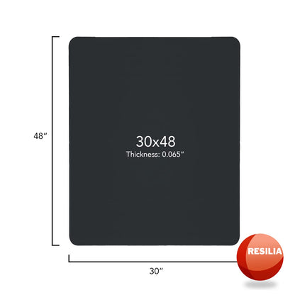 RESILIA Under Dog Crate and Kennel Mat to Protect Floors, Water-Resistant Pad for Hard Floors and Surfaces, 30 Inches x 48 Inches, Black