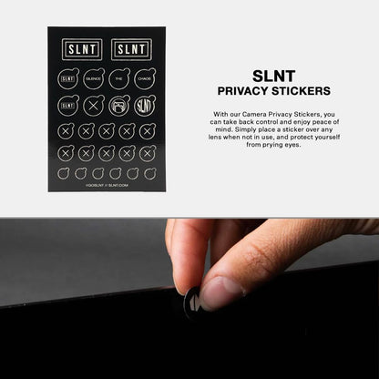 Silent Pocket SLNT Webcam Privacy Stickers for Camera Lens Privacy (Black Out) - Blocks Hackers' Spying, Recording and Eavesdropping, Fits Laptops, Phones and Tablets, Reusable and Restickable