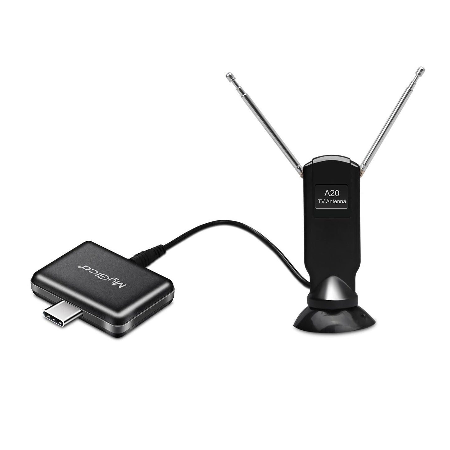 MyGica USB-TV-Tunerkarte Typ C, ATSC-Digitalfernsehen überall empfangen, Freeview HD-TV-Empfänger, kabelloser HDTV-Stick-Tuner-Adapter, USB-TV-Antenne für Android-Smartphones, Tablets und PCs, keine Internetverbindung erforderlich