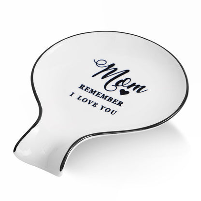 Ceramic Spoon Rest, Cooking Spoon Holder for Kitchen Counter/Stove Top/Dining Table Modern Farmhouse Decorative, Large (Blue)