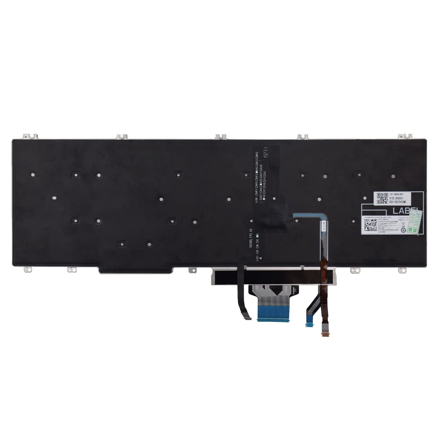 SUNMALL Replacement Keyboard Compatible with Dell Latitude 5500 5501 5510 5511.Precision 3540 3541 3550 3551 with Pointer and Backlight