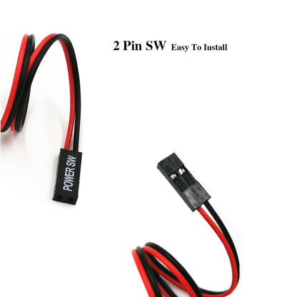 skineat 3-Pack 2 Pin SW PC Desktop Power Cable on/Off Push Button ATX Computer Switch Cord 45CM