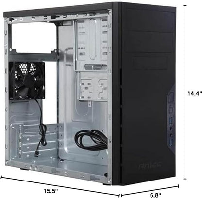 Antec VSK3000E-U3_US SGCC Steel Black Mini Tower Case, Micro ATX