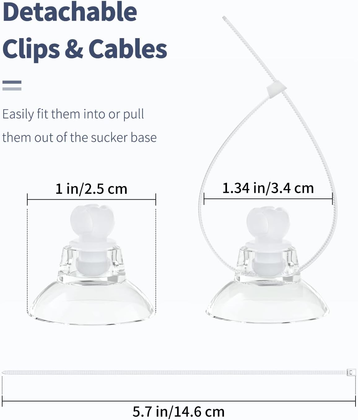 Pawfly 20er-Pack Aquarium-Saugnapf mit Clips und verstellbaren Kabelbindern, Kabel, Aquarienzubehör zum Befestigen von Moos, Luftschläuchen, Dekorationen, Garnelennestern und Reptilien-Hängematten 