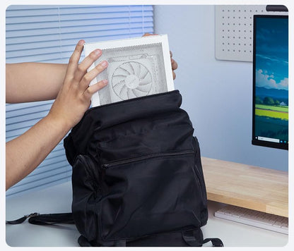 ShinySnake L300 Mesh Mini-ITX Gaming-PC-Gehäuse – 8,5 l ultrakompakt, hoher Luftdurchsatz, SFF-Format, vertikale GPU-Montage bis 325 mm, kompatibel mit SFX/SFX-L-Netzteilen und 120-mm-Kühlern – PCIe 3.0 Riser und DP 1.4-Kabel, Schwarz