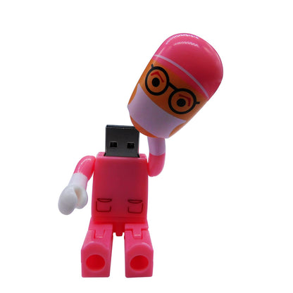 Nurse & Surgeon 64GB USB Flash Drives Memory Sticks Thumb Drive (Pink with White-Hand)