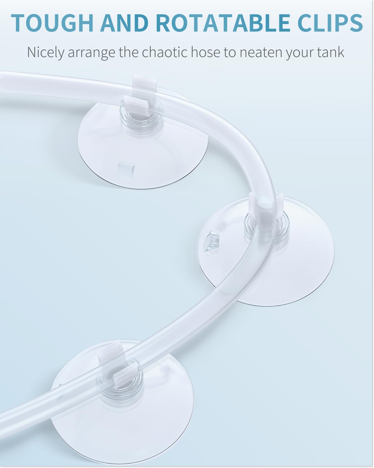 Pawfly Aquarium-Saugklemmen für Standard-Luftschläuche (3/16 Zoll Innendurchmesser), transparente Schlauchhalterung, Zubehör für die Belüftung von Aquarien, 20er-Packung