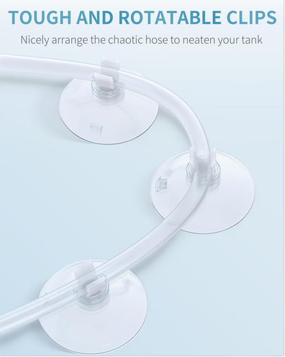 Pawfly Aquarium-Saugklemmen für Standard-Luftschläuche (3/16 Zoll Innendurchmesser), transparente Schlauchhalterung, Zubehör für die Belüftung von Aquarien, 20er-Packung