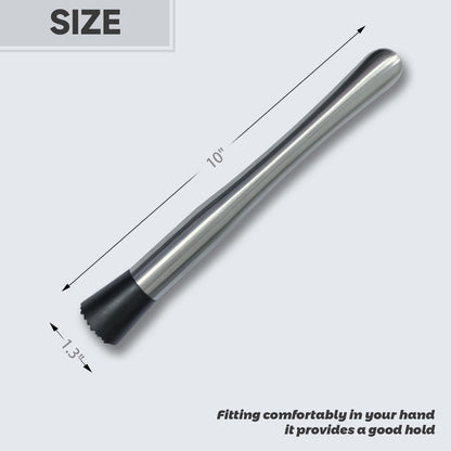 Ortarco 8 Inch Stainless Steel Muddler for Cocktails