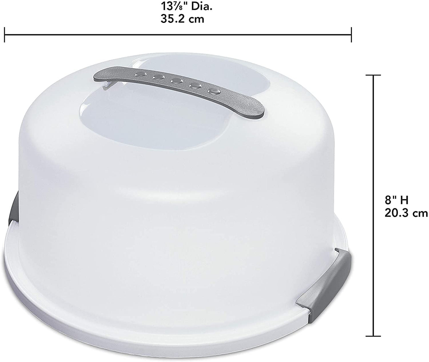 Sterilite Cake Server Circular Serving Container White