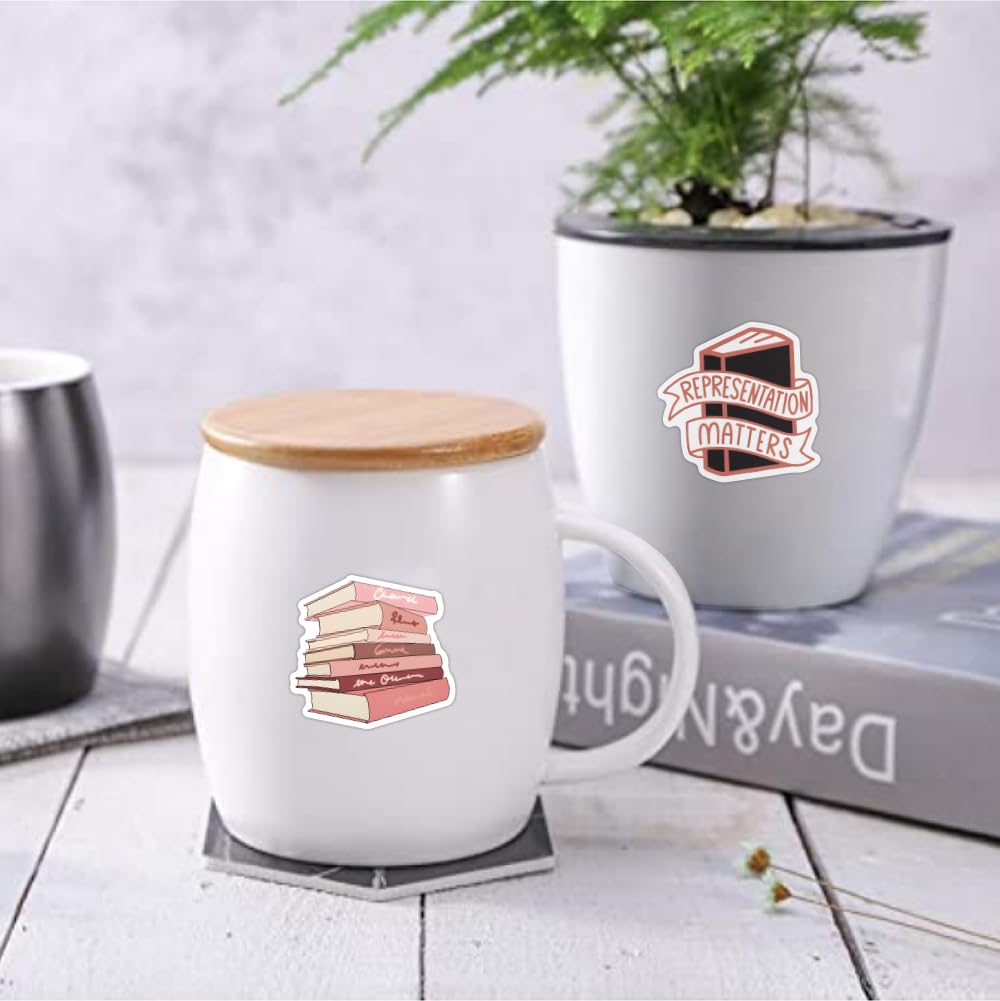 XINGXIANGUS 102PCS Bookish Stickers Pack,Book Stickers for Kindle,Laptop Computer Phone Water Bottle Waterproof Stickers Book Lover Gift