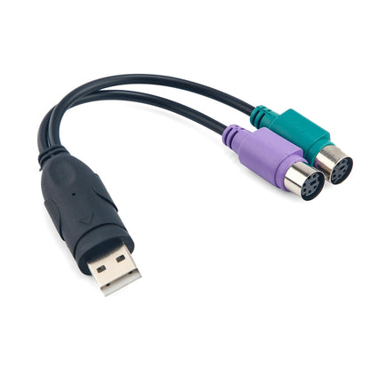 PS2 to USB Adapter, Automatic Installation USB Keyboard Monitor Laptop Barcode Scanner Mouse Adapter Converter