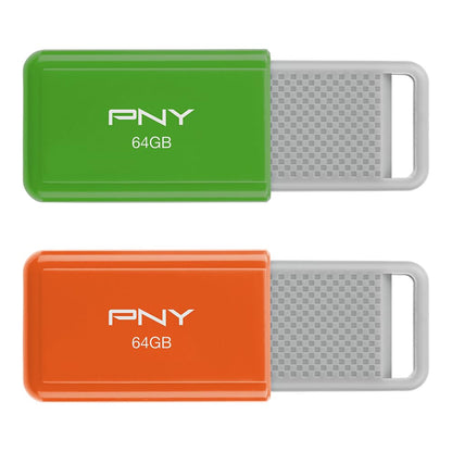 PNY 64GB USB 2.0 Flash Drive 2-Pack