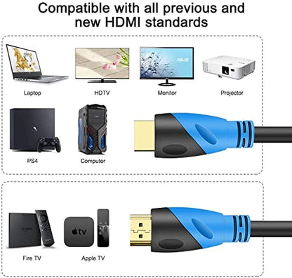 Rommisie 4K HDMI 75 FT Kabel (HDMI 2.0, 18 Gbit/s) Ultra High Speed ​​vergoldete Anschlüsse, Ethernet HDMI Kabel, 4K@60Hz 2K 1080P 3D ARC kompatibel mit UHD TV Monitor Laptop Xbox PS4/PS5 usw. (23 m)