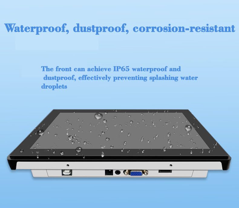 RIUIIN 13.3 Inch Open Frame Capacitive Touchscreen Monitor, 1920x1080 Resolution 16:9 Aspect Ratio Waterproof,VESA+Panel Mount, for Kiosk, Automation, POS，Vending，HMI and Digital Signage 7x24h Work