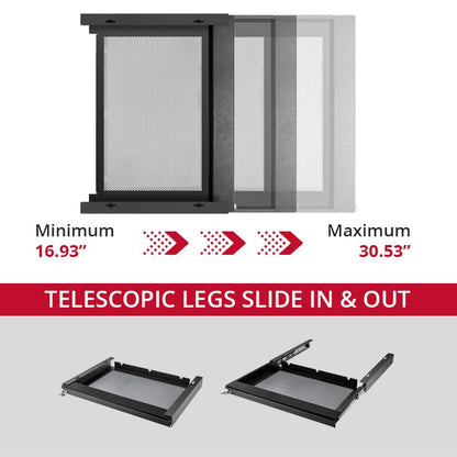 Penn Elcom Under Desk Laptop Drawer, Lockable, for 20” Laptops - Premium Sliding Security Drawers - Model EX-6171B