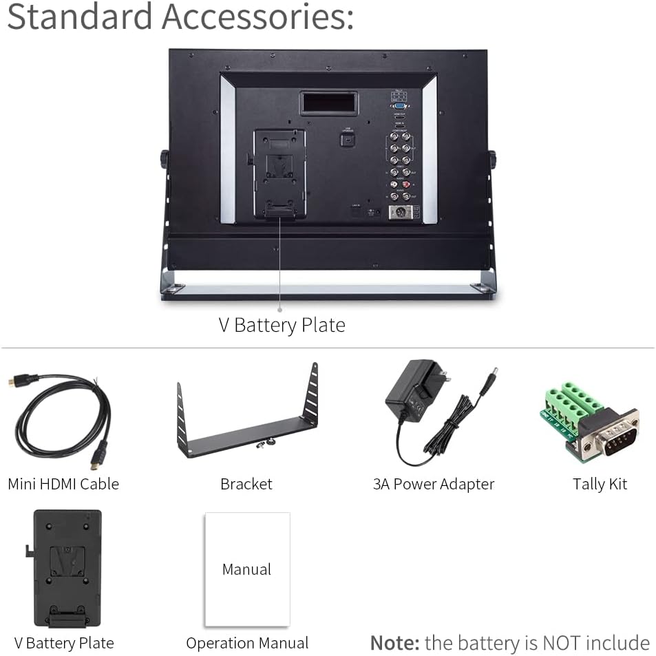 SEETEC P215-9HSD-192 21,5 Zoll LCD-Monitor für Broadcast-Produktionen, 3G SDI, 4K HDMI Ein- und Ausgang, IPS Full HD 1920x1080 