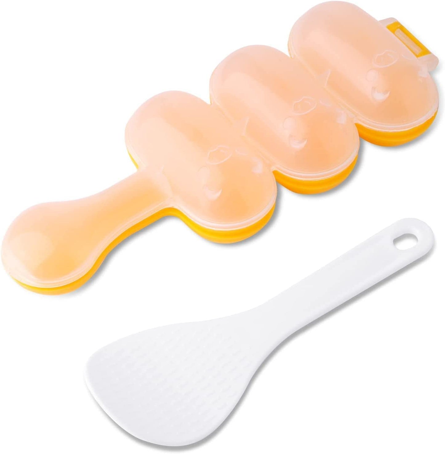 Rice Ball Shaker,Rice Ball Molds, DIY Ball Shaped Kitchen Tools Shakers Food Decor for Kids DIY Lunch Maker Mould with a Mini Rice scoop