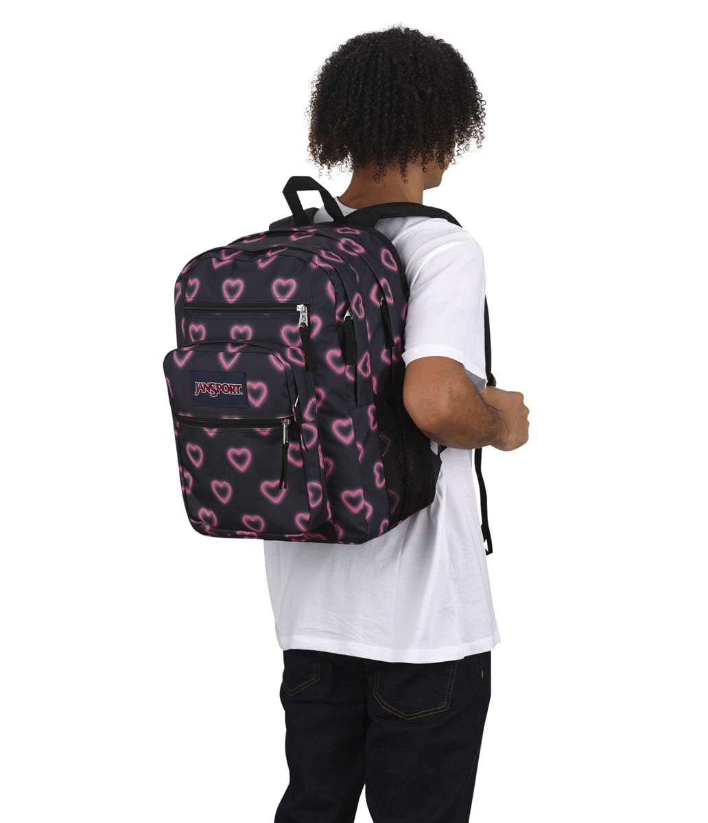 JanSport Laptop-Rucksack – Computertasche mit 2 Fächern, ergonomischen Schultergurten, 15-Zoll-Laptopfach, Tragegriff – Bücherrucksack – Erdbeer-Dusche 