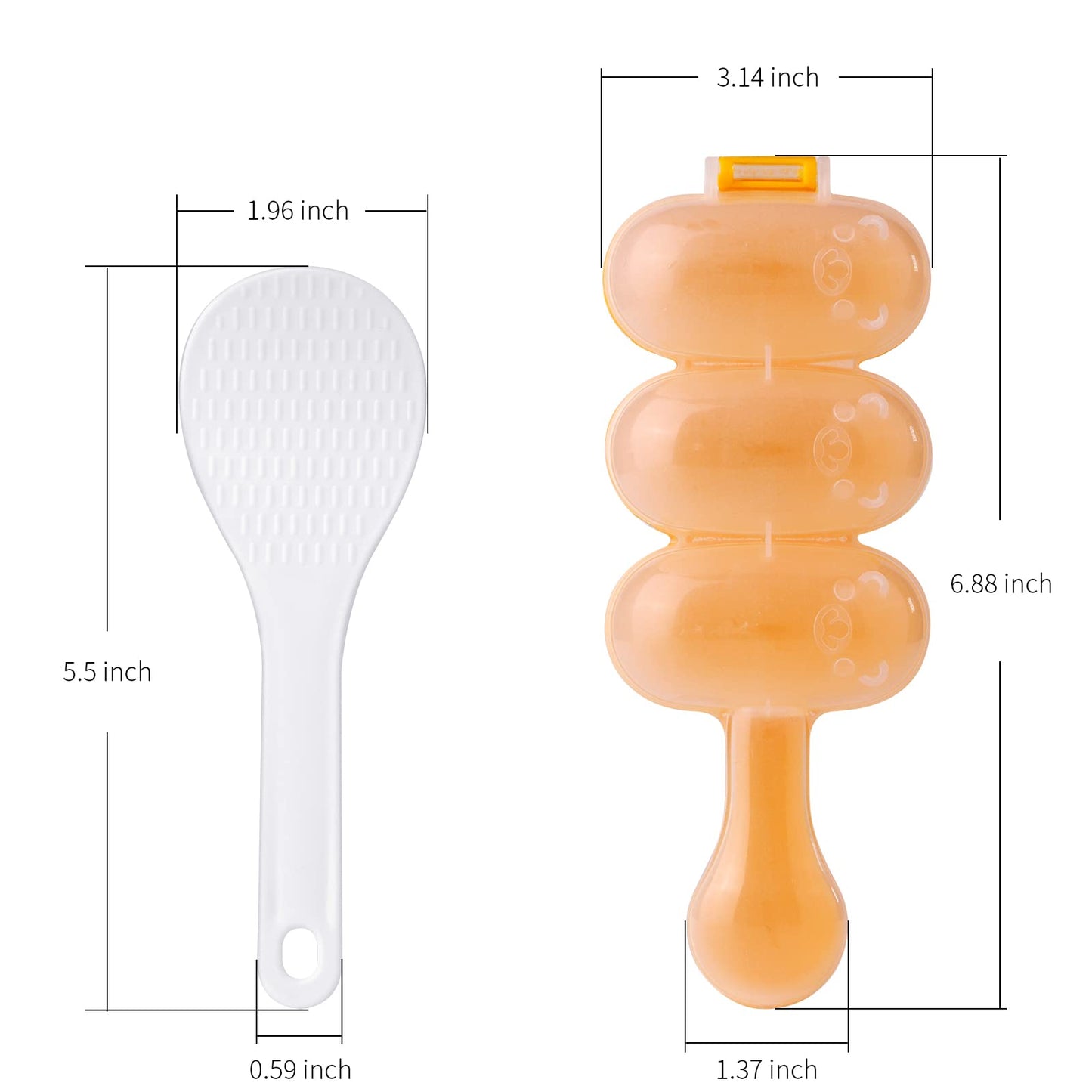 Rice Ball Shaker,Rice Ball Molds, DIY Ball Shaped Kitchen Tools Shakers Food Decor for Kids DIY Lunch Maker Mould with a Mini Rice scoop