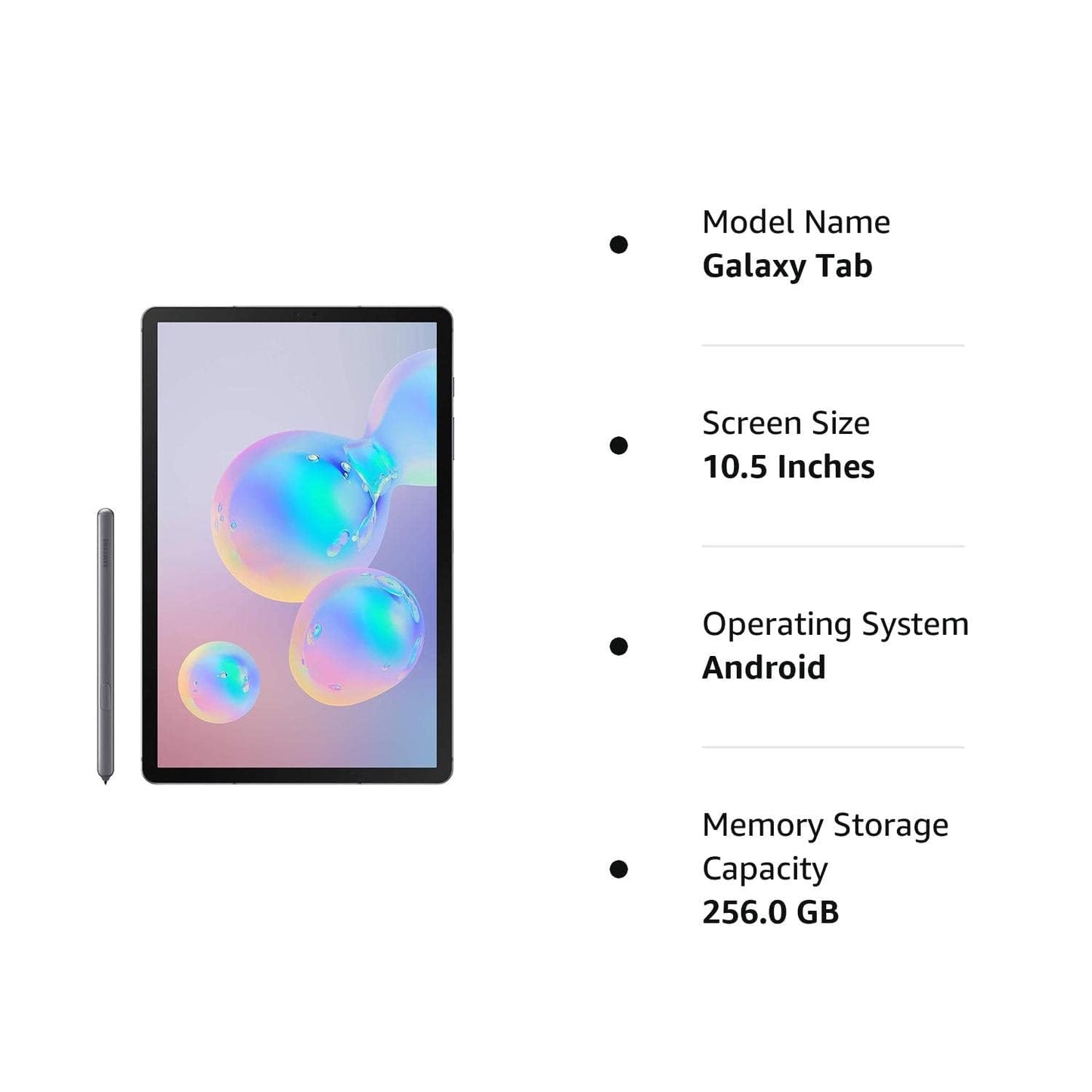 Samsung Galaxy Tab S6 10,5 Zoll, 256 GB WiFi Tablet Mountain Gray - SM-T860NZALXAR (Generalüberholt)