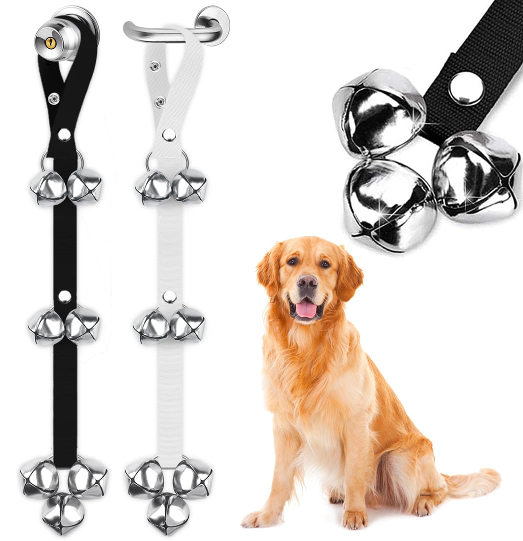 BLUETREE Dog Doorbells Premium Quality Training Potty Great Dog Bells Adjustable Door Bell Dog Bells for Potty Training Your Puppy The Easy Way - 7 Extra Large Loud 1.4 DoorBells