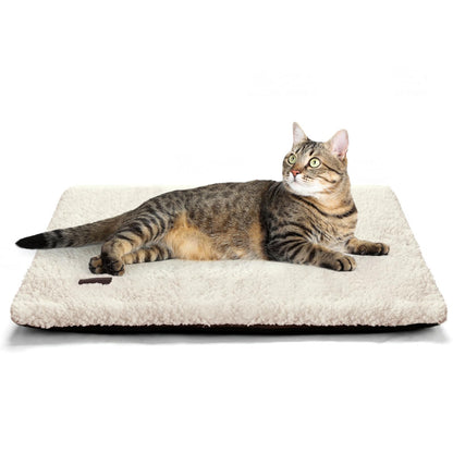 Self Warming Cat Bed Self Heating Cat Dog Mat 24 x 18 inch Extra Warm Thermal Pet Pad for Indoor Outdoor Pets with Removable Cover Non-Slip Bottom Washable Non Electric