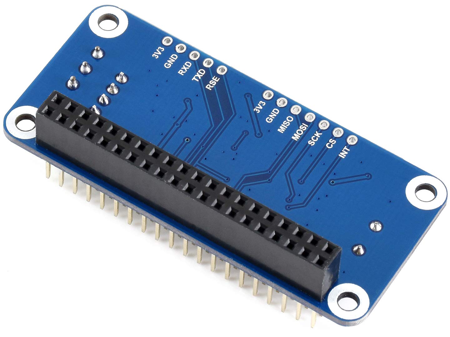 RS485 CAN HAT for Raspberry Pi 5/4B/3B+/3B/2B/B+/Zero/Zero W/WH/2W, Long-Distance Communication via RS485/CAN Function, Onboard CAN Controller MCP2515, SPI Interface Transceiver SIT65HVD230DR