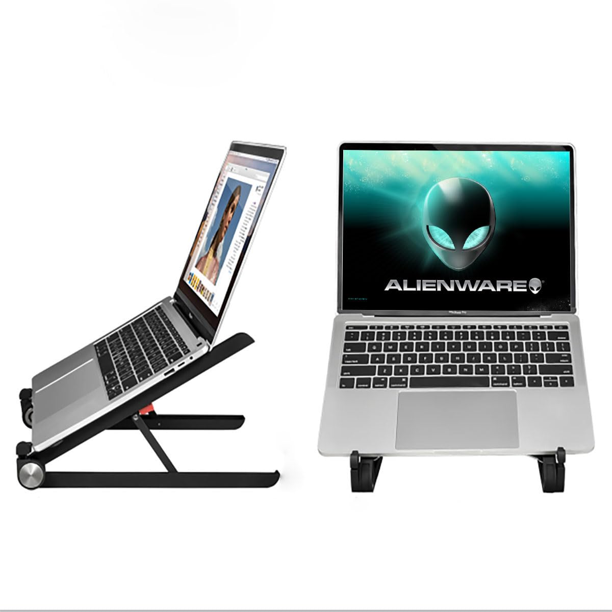 Portable Laptop Stand for Dell Alienware m17 m16 m15 m18 x17 x16 x15 x14 Area-51m 16 Aurora 14 15 16 17 18 inch Gaming Laptop for desk,Made of Reinforced Nylon, 304 Stainless Steel and Silicone