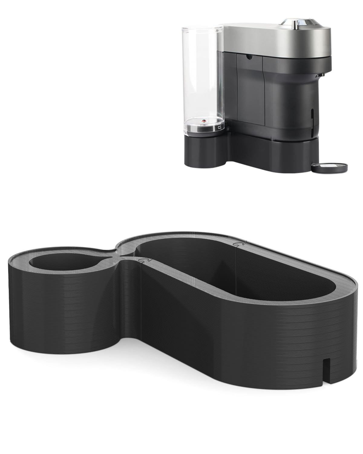 Riser Stand for Nespresso Vertuo Pop+, 3D Printed Coffee Machine Elevation Stand, Compatible with Standard and Deluxe Models, Accommodates Cups with Height Up to 7.48" or Shorter, Fits for YETI Rambler 20 oz Tumbler and Contigo Huron 16 oz Travel Mug