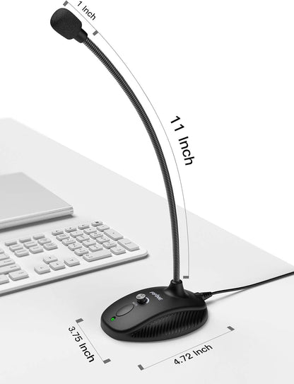 Fifine USB-Computermikrofon, Plug &amp; Play Desktop-Kondensatormikrofon für PC und Laptop, Stummschalttaste mit LED-Anzeige, kompatibel mit Windows/Mac, ideal für YouTube, Zoom, Aufnahmen, Twitch-Spiele (K054) 