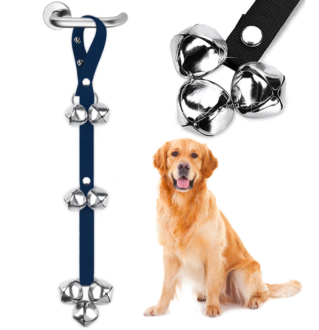 BLUETREE Dog Doorbells Premium Quality Training Potty Great Dog Bells Adjustable Door Bell Dog Bells for Potty Training Your Puppy The Easy Way - 7 Extra Large Loud 1.4 DoorBells