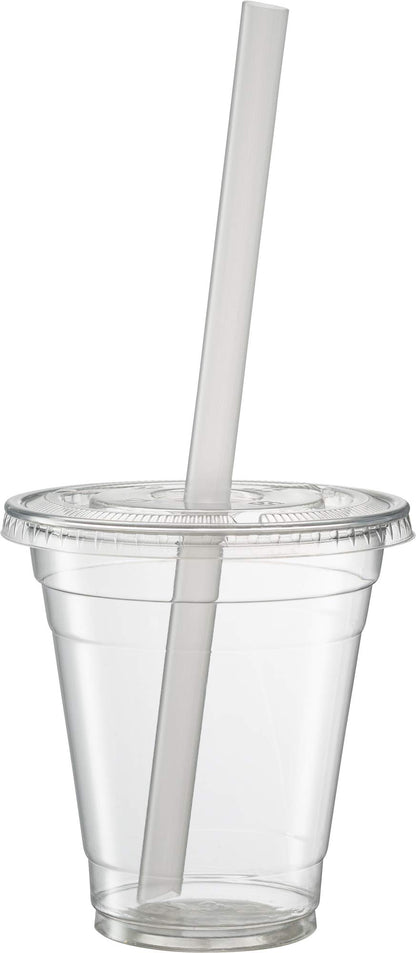 Clear Jumbo Smoothie Straws, Clear Disposable Wide-mouthed Large Milkshake Straws 9'' Inches High/Tall 100 pack