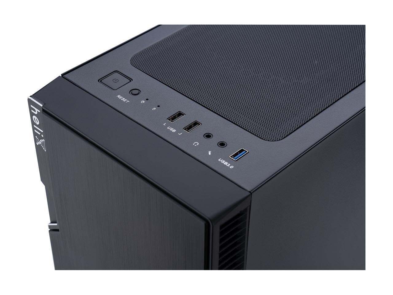 Rosewill FBM-X2-400-HELIX Micro ATX Mini Tower Desktop Gaming & Office PC Computer Case with Pre-Installed 400W Power Supply, 240mm AIO Support, 2X USB 2.0, 1 USB 3.0