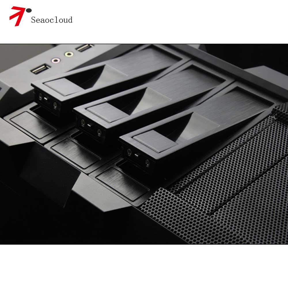 Seaocloud 5.25 Trayless Mobile Rack CD-ROM 3.5 inch Internal SATA Hard Drive Adapter