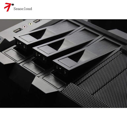 Seaocloud 5.25 Trayless Mobile Rack CD-ROM 3.5 inch Internal SATA Hard Drive Adapter