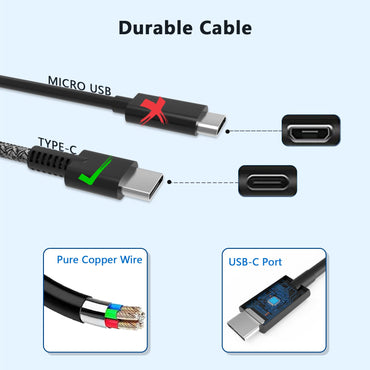 Nivjuky New Slim 65W USB C Laptop Charger, Compatible with HP EliteBook, OmniBook, ProBook, ZBook, Envy, Spectre, Chromebook, Pavilion, Elite x2 - Type C Travel Power Adapter Supply Cord